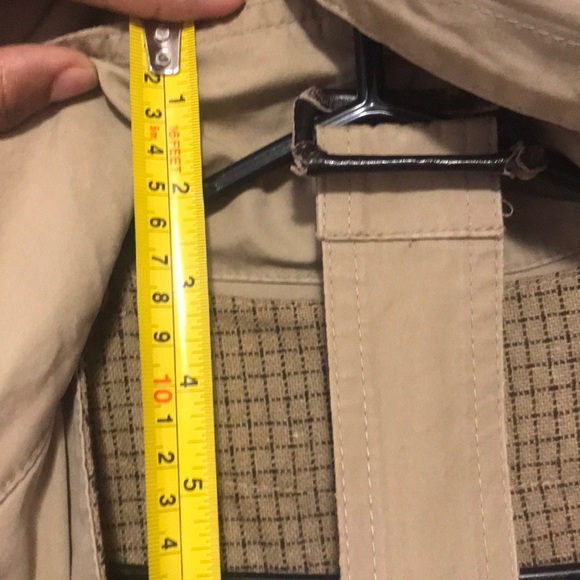 Khaki Kelvin Cline trench coat 51” - Picture 8 of 8